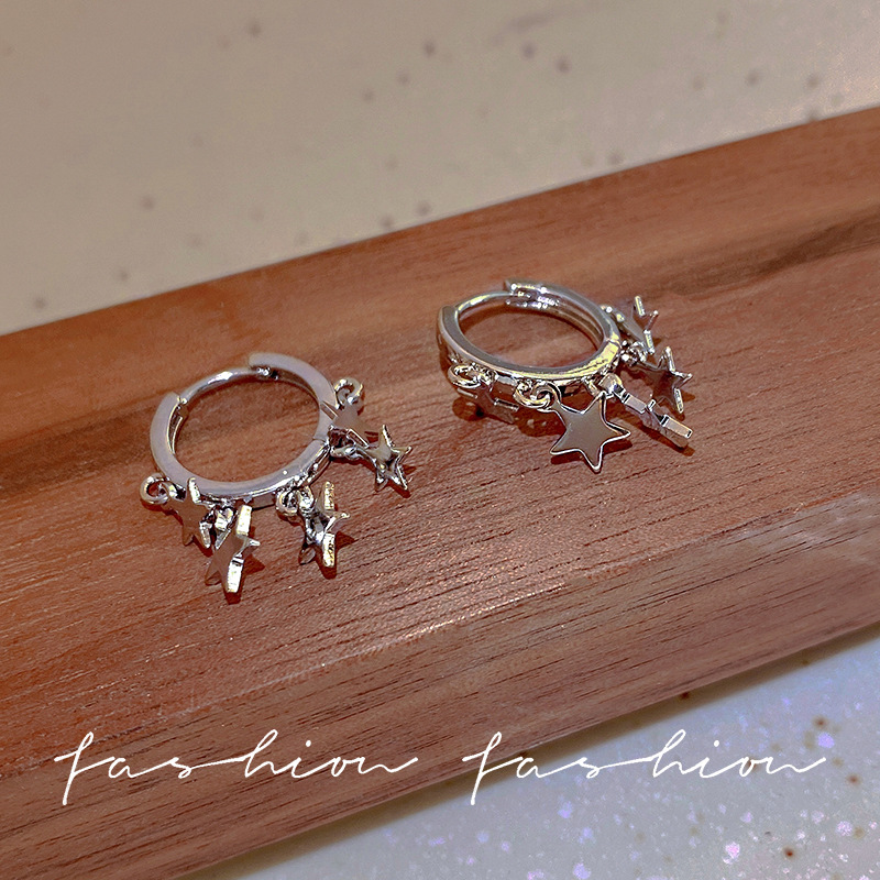 s925 Silver Needle high-end, light luxury star-shaped earrings for women, a new trendy bestseller with a niche design in 2025 Application Scenario