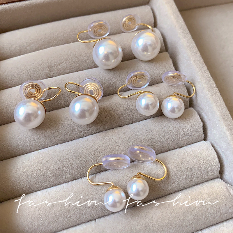 fever's same InS-style pearl stud earrings, women's ear piercings, mosquito repellent coil ear clips, unique earrings and earrings, exuding a sense of luxury full figure