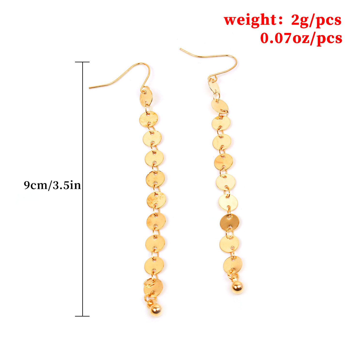 European and American cross-border accessories are selling well. Fashionable and simple sequined earrings, Bohemian handcrafted exaggerated stud earrings and ear strings Application Scenario