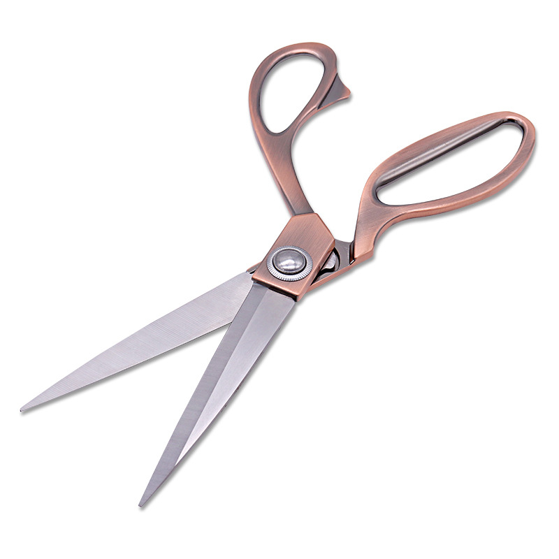 Wholesale of stainless steel tailor scissors, galvanized alloy large scissors, large-sized sewing scissors, clothes, fabric and leather scissors Specification drawing