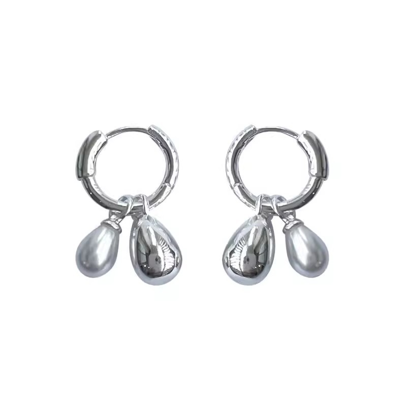 Gentle Oni two-piece pearl pendant earrings 2025 New bestseller, high-end earrings, versatile earrings for women Item Picture
