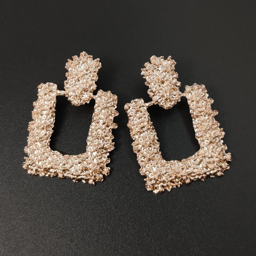 European and American best-selling alloy geometric earrings, irregular convex earrings, Bohemian wholesale, cross-border exclusive supply Specification drawing