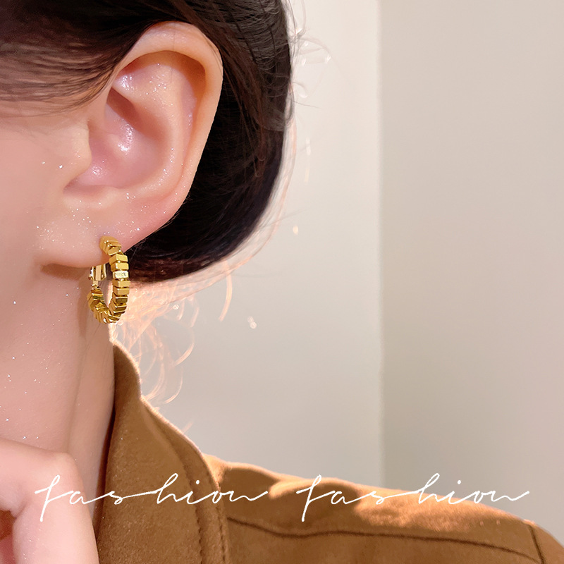 Fashionable Little Ring ~2025 New bestseller golden autumn and winter earrings for women, silver earrings, high-end ear rings Application Scenario