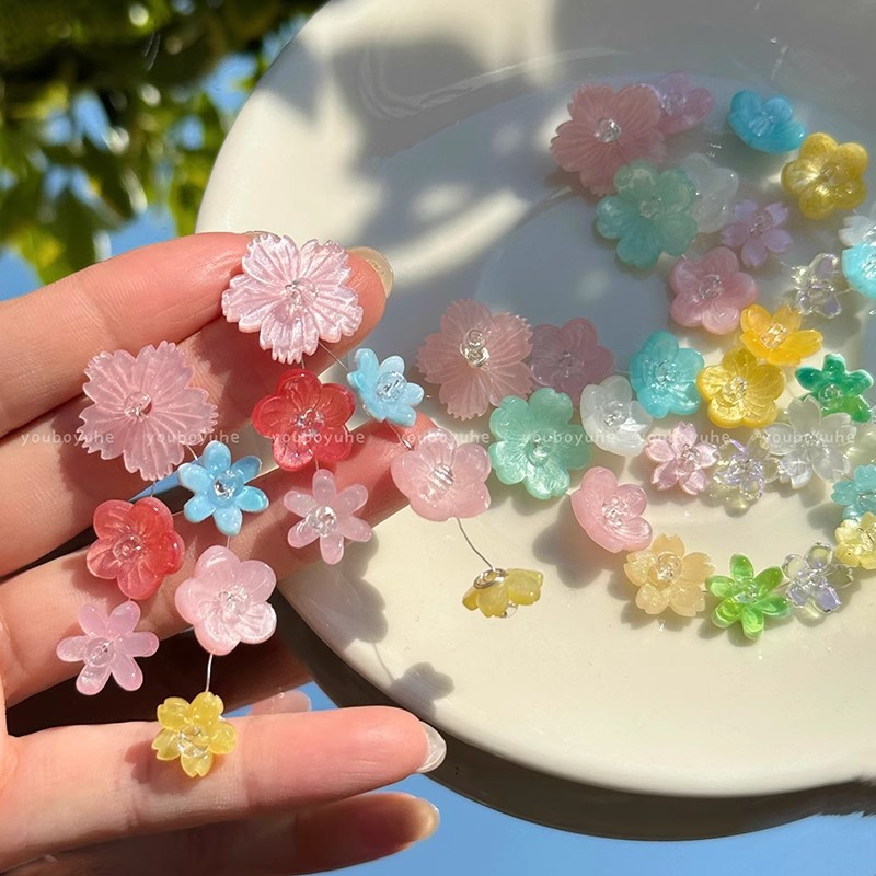 Colorful flower fresh and delicate earrings for women, dopamine Sen-style sweet stud earrings, high-end and vacation-style earrings Application Scenario