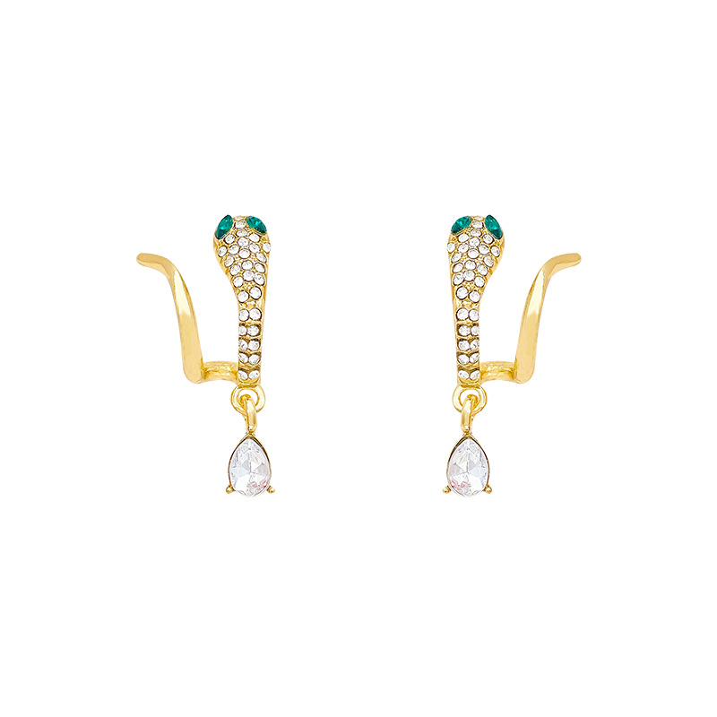 Cross-border Zircon snake-shaped silver needle stud earrings for women 2025 New bestseller, light luxury and high-end style earrings, unique and niche earrings Item Picture