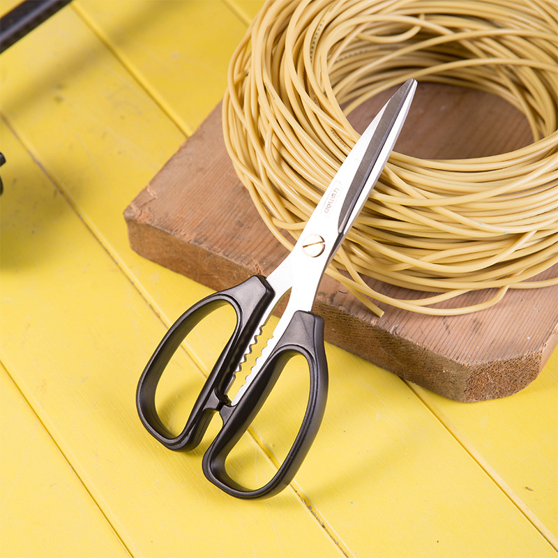 Deli Tools DL2613 Office and Home stainless steel powerful Scissors, multi-functional paper cutting and tailoring scissors Item Picture
