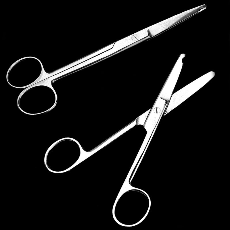 Medical stainless steel suture remover, crescent shears, fine medical aesthetic, surgical double eyelid suture removal shears details Picture