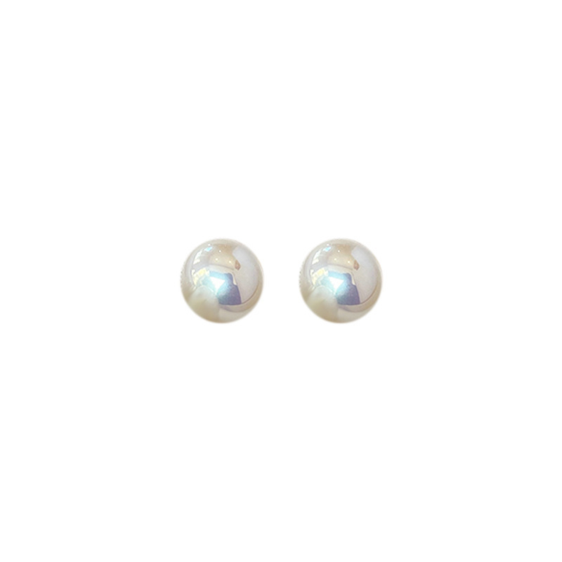 Elegant and fashionable choice: Pearl stud earrings, women's steamed bun pink light luxury fashion earrings, niche simple and elegant earrings Item Picture