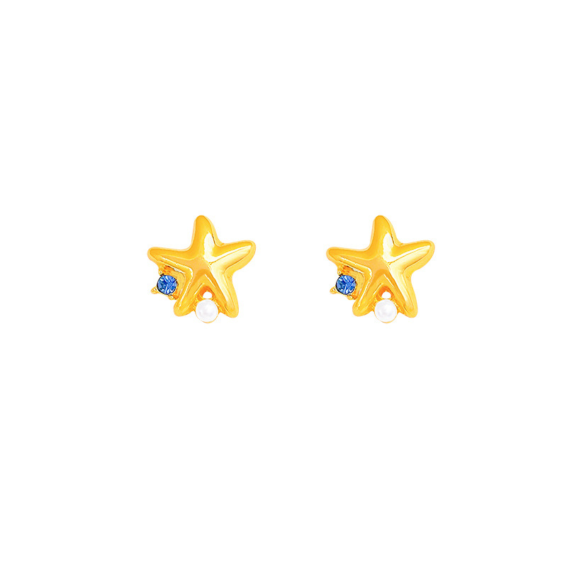 925 Silver Needle Super Fairy Star Stud Earrings, small and simple, ear piercing earrings, niche design earrings, no need to take them off for women to sleep Item Picture