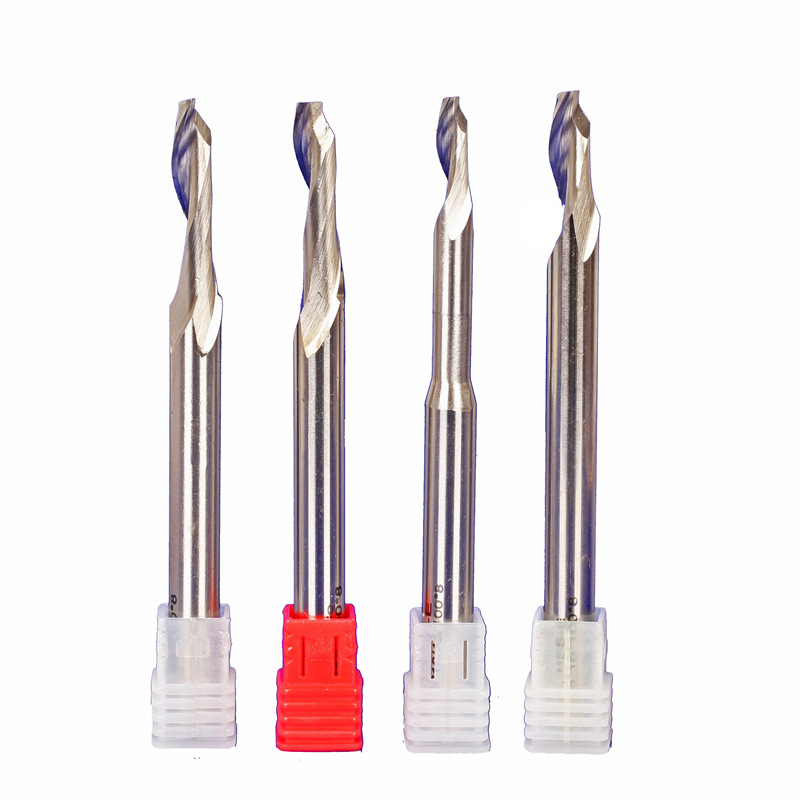 8mm high-speed steel and aluminum profiling knife cutting tool, aluminum alloy door and window plastic steel profile coated tungsten steel single-edge milling cutter Item Picture