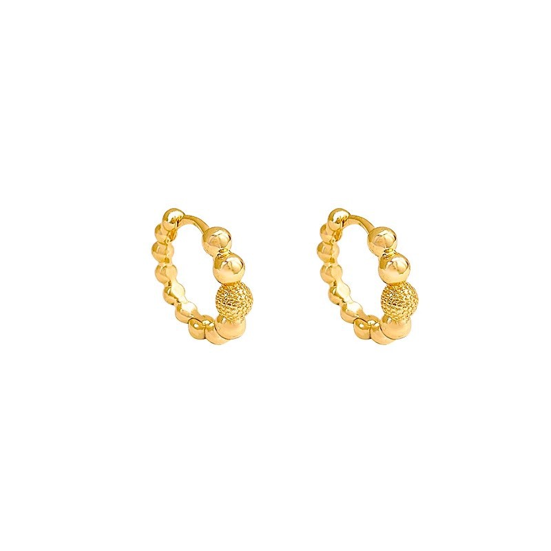 Exquisite, small, fashionable and high-end ear studs, women's niche and versatile circle ear buckles, simple and unique style earrings and earrings Item Picture