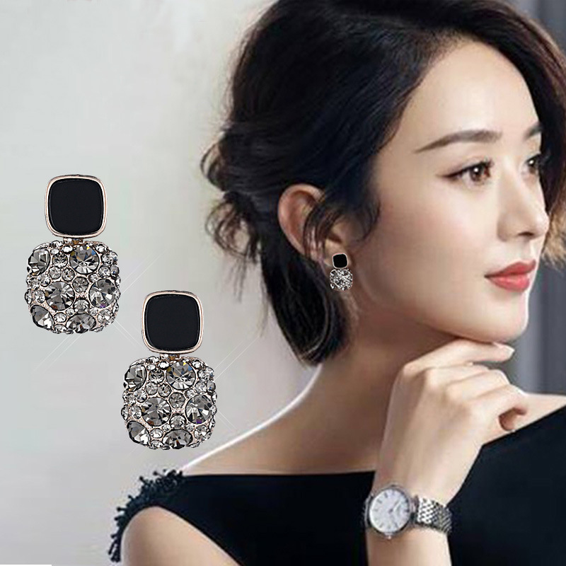 S925 silver needle earrings, new trendy earrings, Korean style wholesale, fashionable and versatile, anti-allergy earrings full figure