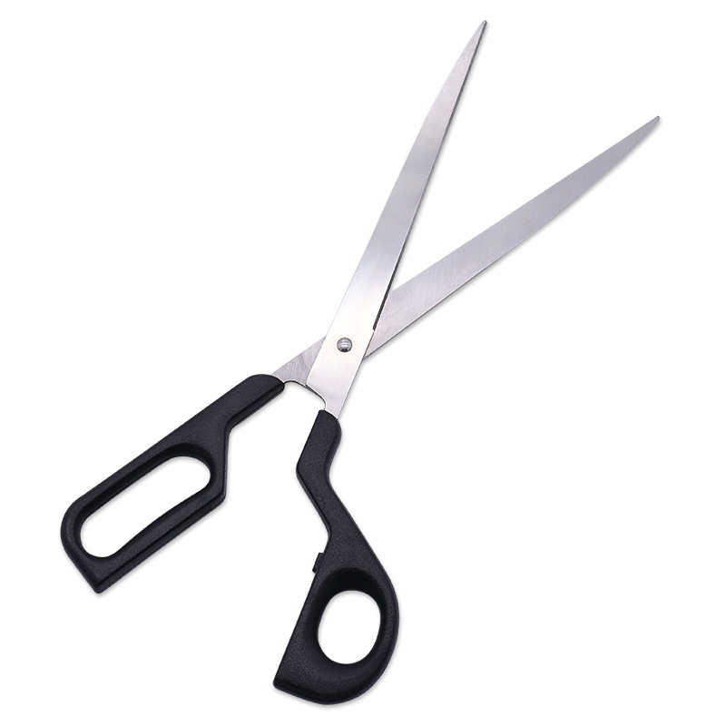 Factory wholesale stainless steel extended tailor scissors, clothing scissors, sewing multi-purpose scissors, long-blade paper-cutting scissors Specification drawing