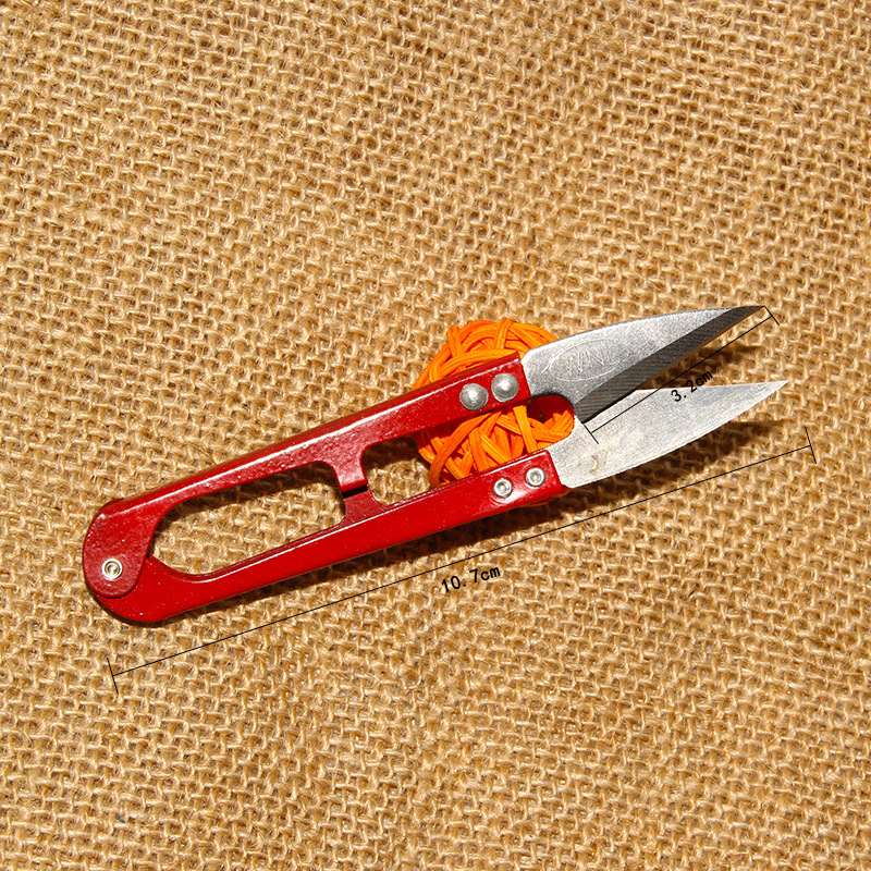 Household cross-stitch scissors, U-shaped yarn shears, sewing clothing, household thread trimming shears, thread end shears details Picture