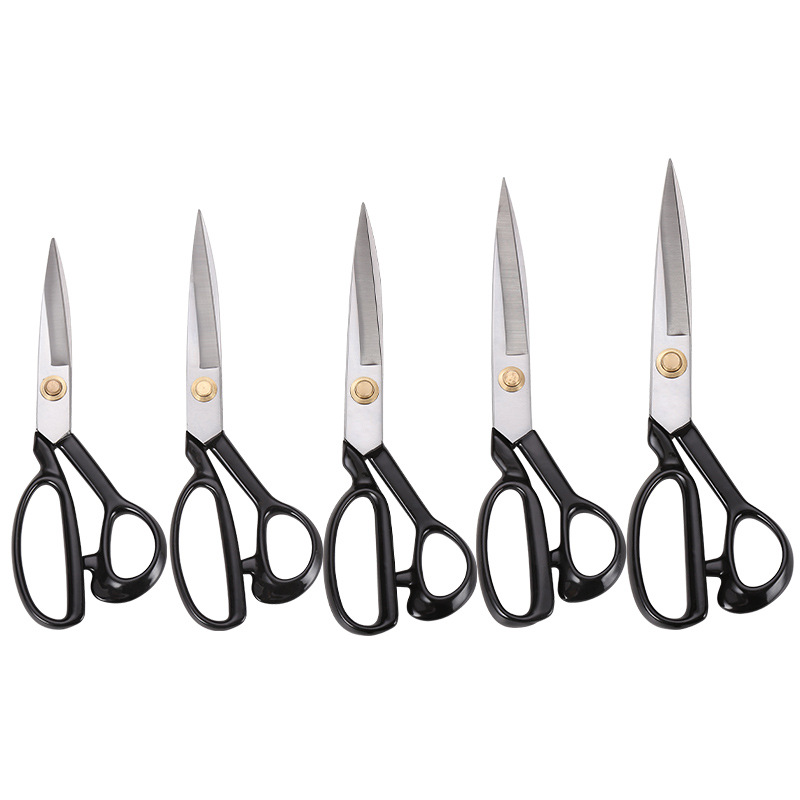 In-stock manganese steel tailor scissors, sharp clothing scissors, household fabric cutting large scissors, thickened professional sewing scissors Item Picture