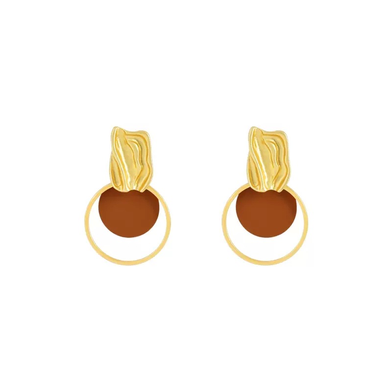 Niche design sense, versatile circle earrings for women, 2022 new silver needle stud earrings, Japanese and Korean light luxury, versatile earrings trend Item Picture