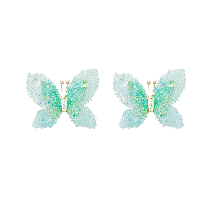 925 Silver Needle Fashionable Light Luxury ear studs, high-end butterfly earrings, women's 2023 New heavy Industry earrings and earrings Item Picture