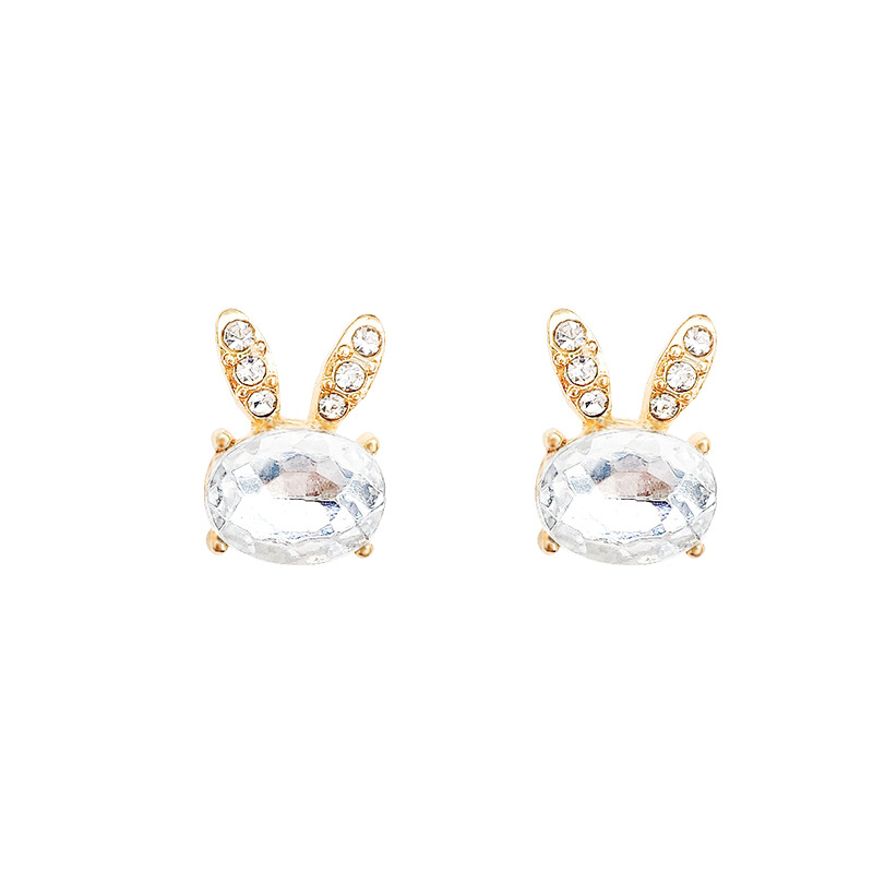 Little Rabbit Zircon stud earrings for women, a light luxury and niche design sense high-end earring accessory, a new trendy earring accessory in 2023 Item Picture