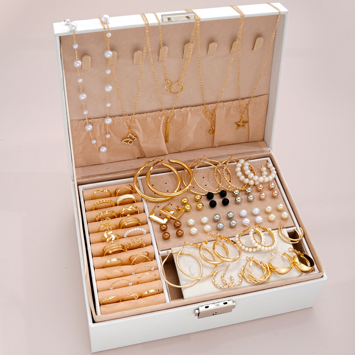 New cross-border TUME bestseller European and American SHEIN Popular pearl alloy jewelry Set (without box) Application Scenario