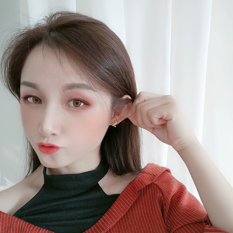 S925 Silver needle earrings, new diamond-encrusted deer antler stud earrings, Korean versatile, exquisite and niche Christmas creative earrings Specification drawing