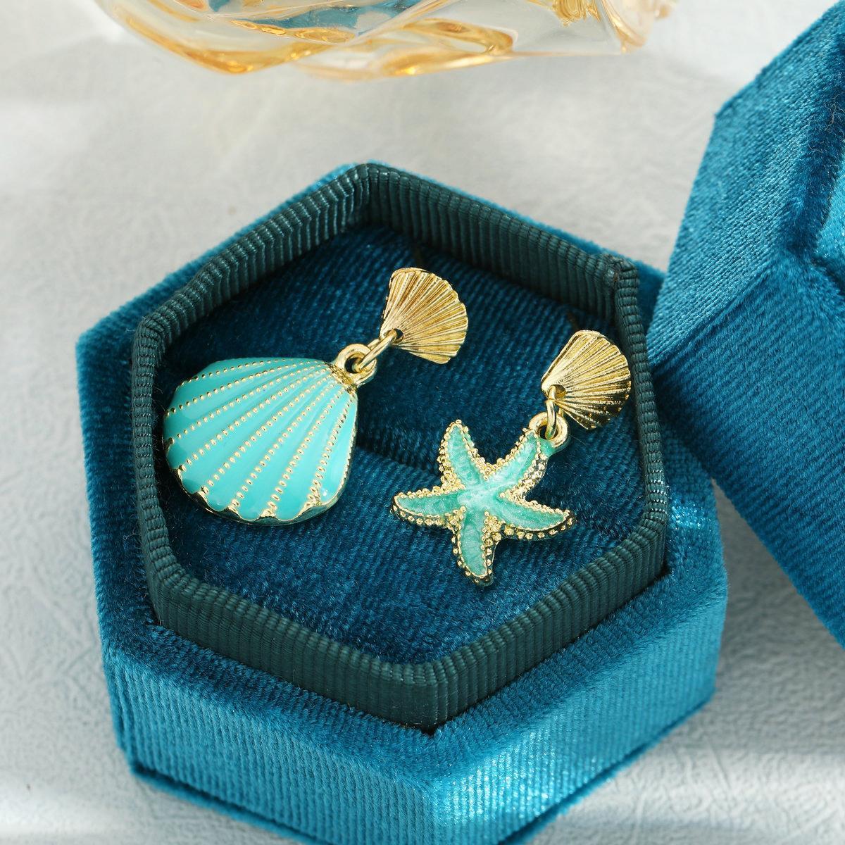 shein's best-selling asymmetrical starfish earrings for summer beach vacations with a European and American oceanic style Application Scenario