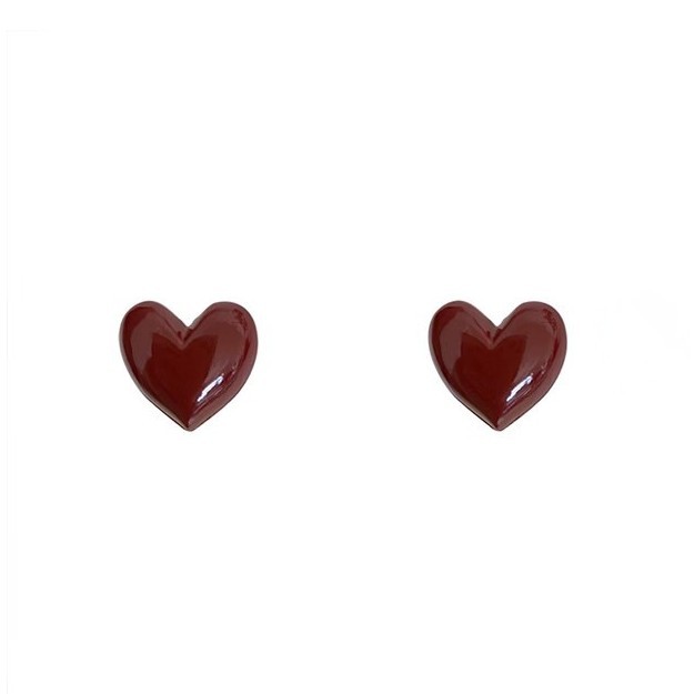 The Ankela red pearl stud earrings exude a retro charm and a high-end feel for women. This is a new type of ear accessory with a light luxury design Item Picture
