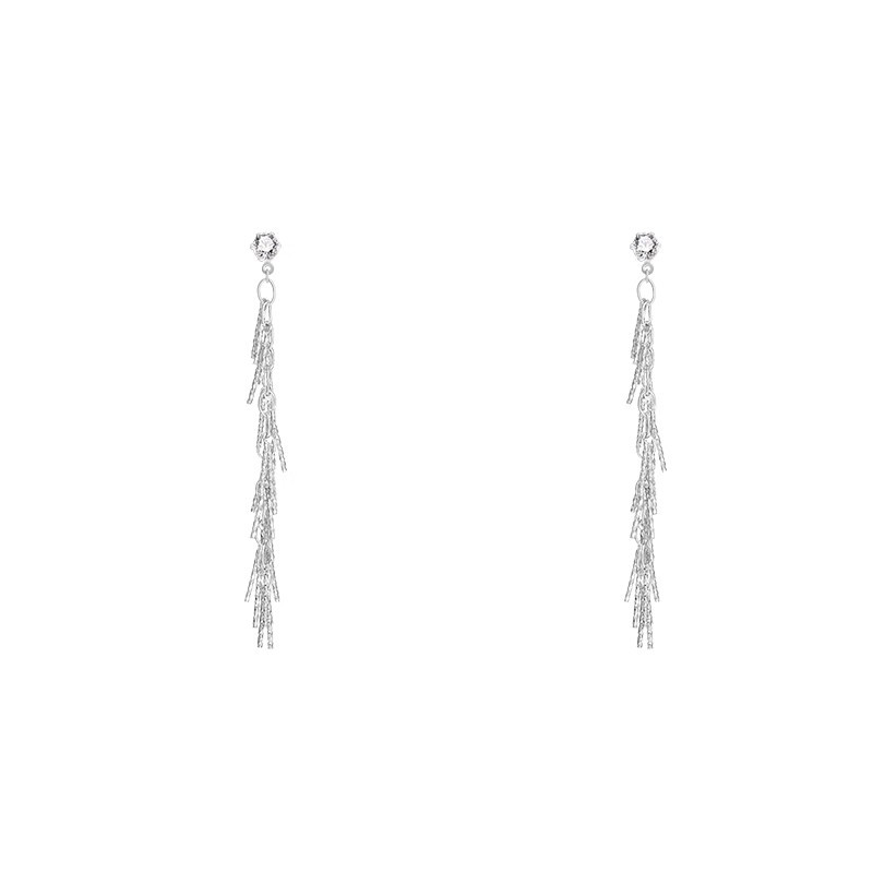 Wheat ear tassel stud earrings for women, a light luxury and high-end style, autumn and winter earrings, a niche design sense, fashionable and versatile earrings Item Picture