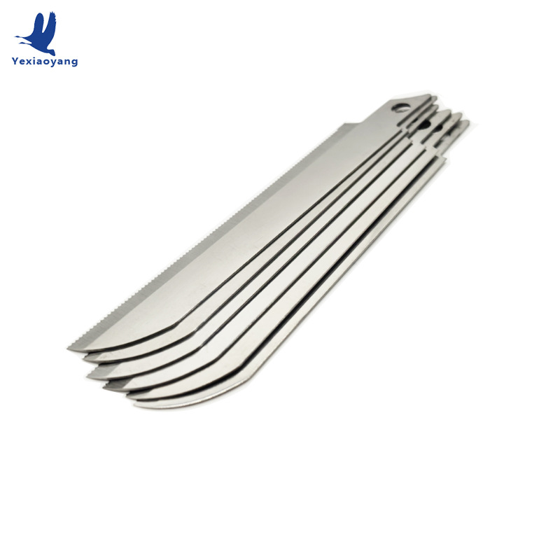 Stainless steel steak blade, wide-mouthed straight blade, German steak blade, fine-toothed table knife blade Item Picture