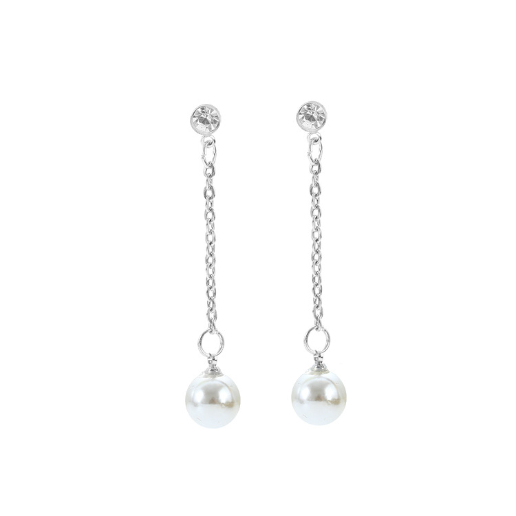 Japanese and Korean jewelry and accessories: Long stud earrings, sparkling diamonds, pearls, elegant tassels, earrings, and exquisite bows Item Picture