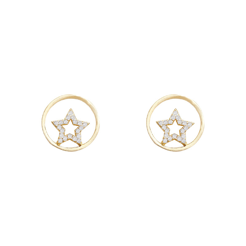 Round hollowed-out sweet stud earrings for women 2025 new bestseller, versatile, exquisite and niche design, high-end ring earrings Item Picture