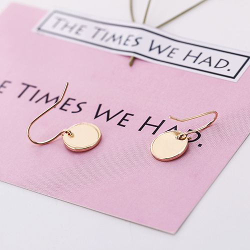 E799 European and American minimalist geometric metal mini round stud earrings, earrings, pendants and earrings for women details Picture