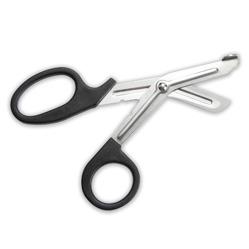 Factory wholesale stainless steel multi-functional gauze scissors, canvas scissors, outdoor bandages, first aid kits, elbow scissors, 18.8cm Application Scenario