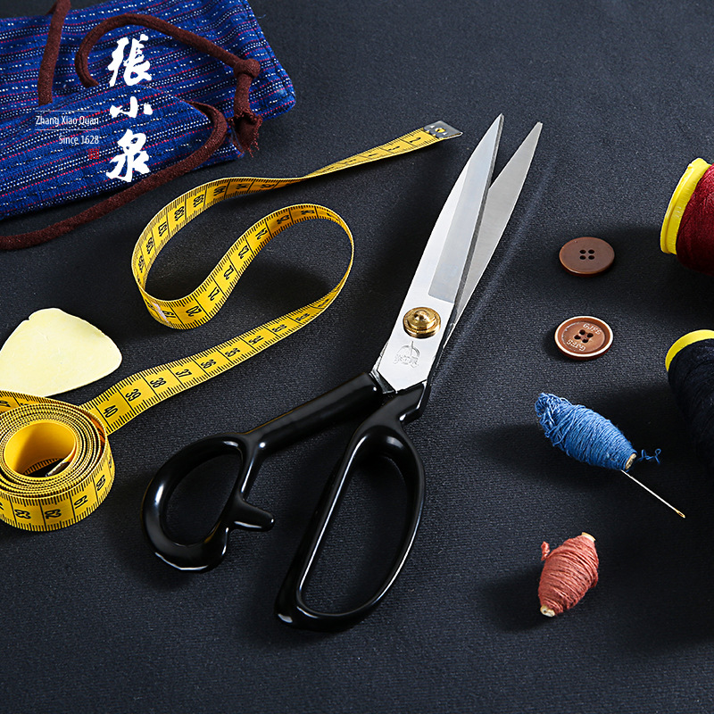 Hangzhou Zhang Xiaquan Clothing Scissors, Tailor Scissors, Clothing Scissors, Sewing, Hand Scissors, PC10, 9, 11, 12 inches Specification drawing