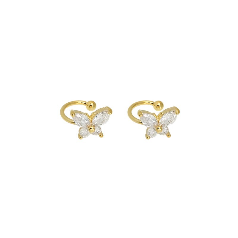 Butterfly no-ear Piercing Ear Clip for Women 2025 New light luxury Niche ear bone clip, high-end, unique and exquisite earrings and earrings Item Picture