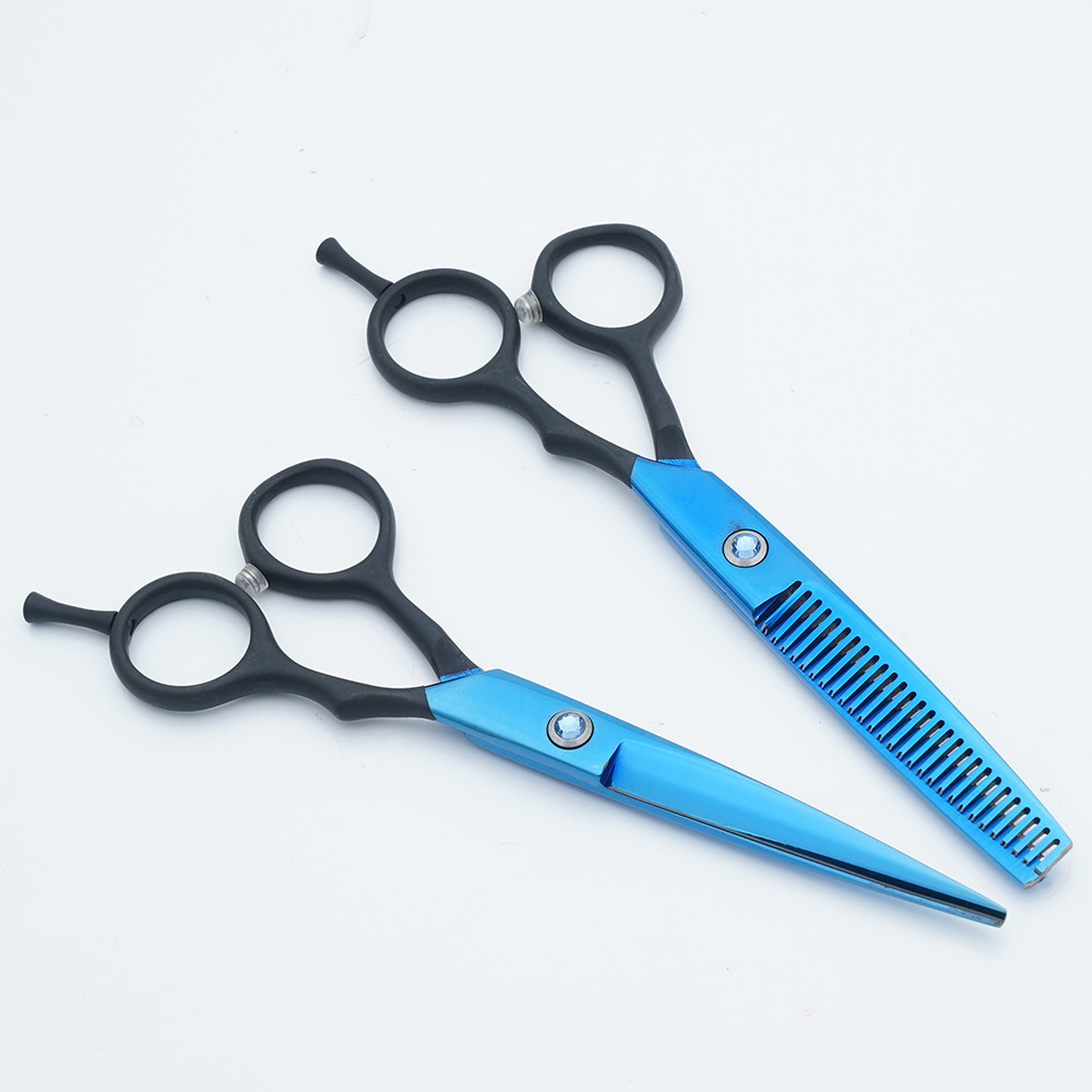 Cross-border hairdressing scissors, stainless steel bangs, flat thinning teeth scissors, high-end professional hairdressing scissors set for hairstylists Specification drawing
