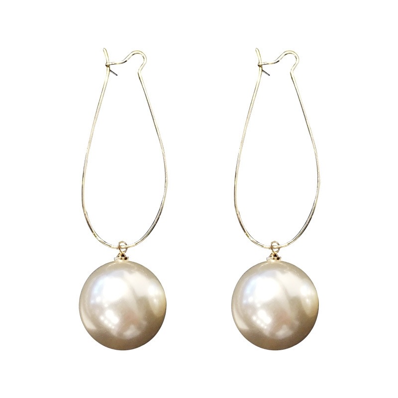 Korean style simple and versatile accessories, imitation pearl earrings, ear rings, pendants, popular earrings, long and elegant stud earrings for women Item Picture