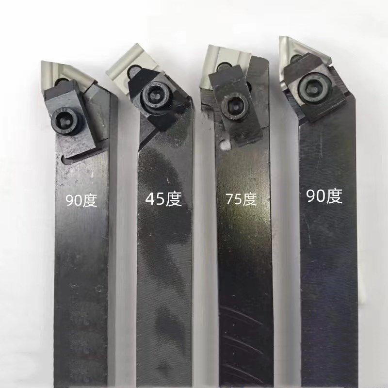 The 90-degree, 75-degree and 45-degree outer circular plane of the common lathe machine tool holder, the 20-square, 25-square and 30-square tool holder and tool row full figure