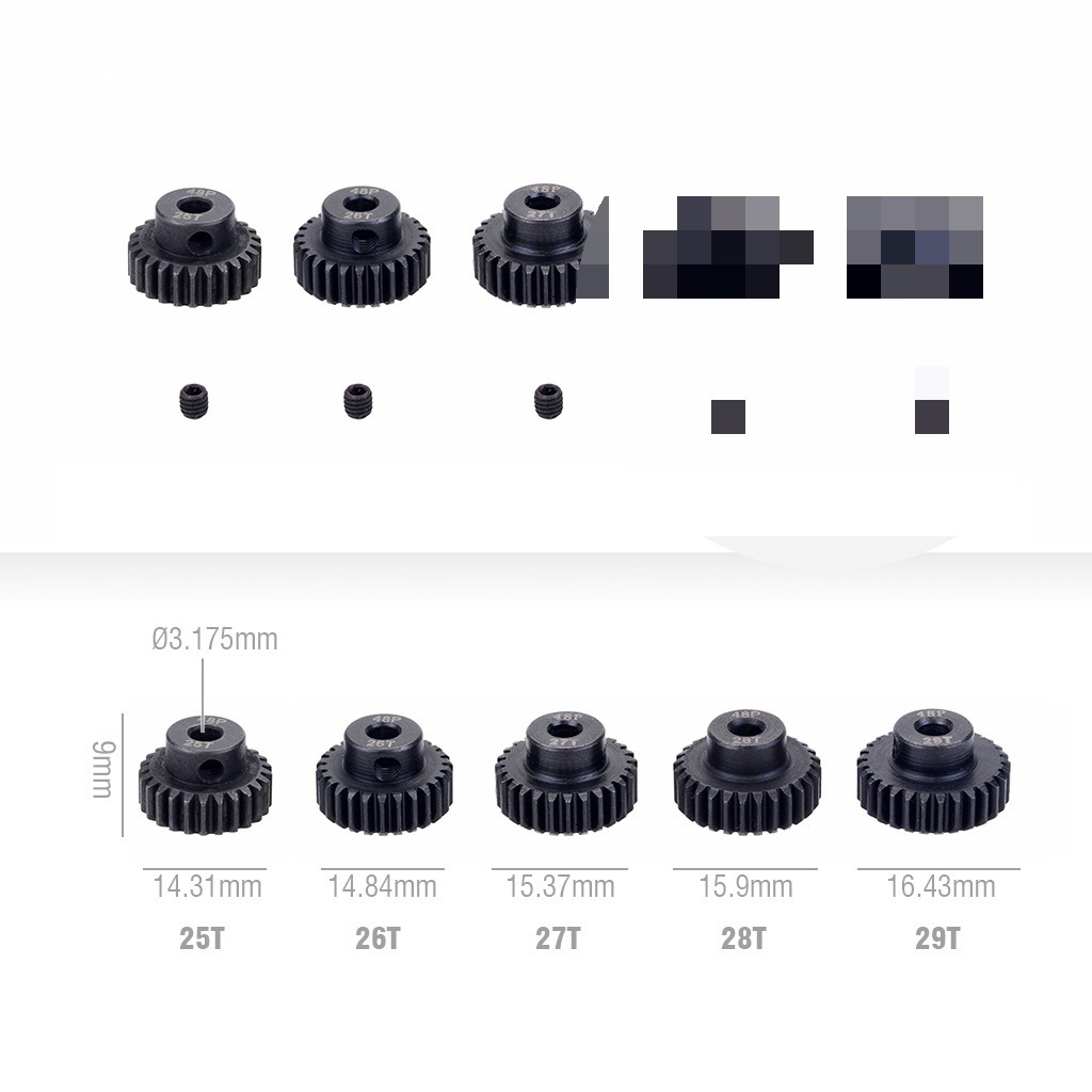 SURPASS HOBBY original 48DP13T-30T black steel metal gear RC remote control car motor gear parts Item Picture