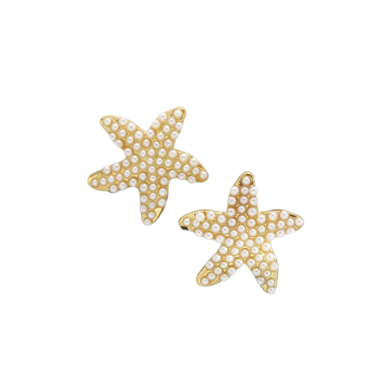 shein, a best-selling cross-border product from Europe and America, is a creative and fashionable female earring with a sea star full of pearls Item Picture