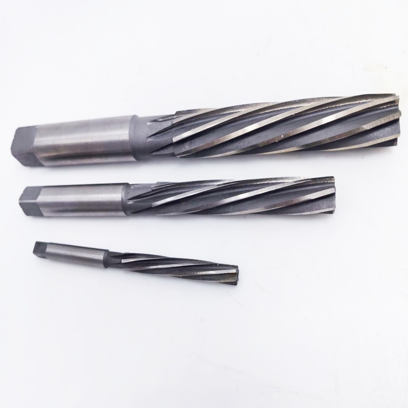 HSS Hand helical reamer W4241 high-speed steel straight handle helical reamer manual square head 3-20H7H8 manufacturer Item Picture