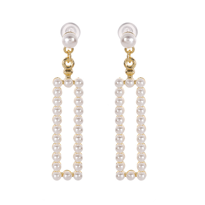 French pearl earrings for women, 2022 new trendy and fashionable earrings, Korean Internet celebrity style long stud earrings Item Picture
