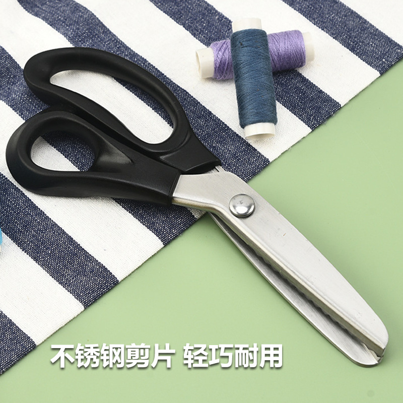 Fabric pattern lace scissors, dog tooth scissors, handcrafted tailor scissors, fabric scissors, pattern scissors, office tool scissors details Picture