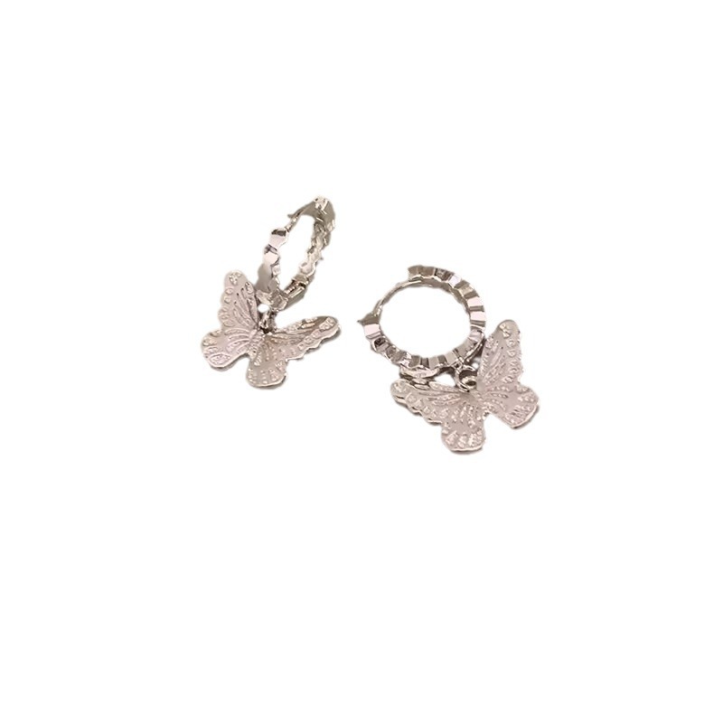 Butterfly retro new Chinese-style commuter earrings, a female Internet celebrity's unique ear ring, simple and fashionable, cool and refreshing earrings Item Picture