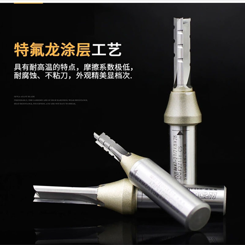 Yadeng three-edge cutting knife engraving machine woodworking alloy straight slot knife TCT all-purpose high-speed chip breaking and blanking cutting knife Specification drawing