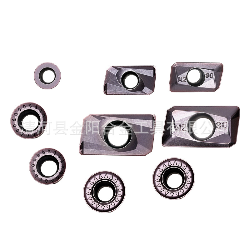 Mold milling: RCKT1606MO, KT1215, bronze-coated processing of steel parts, cast steel, stainless steel, R8 round blade Item Picture