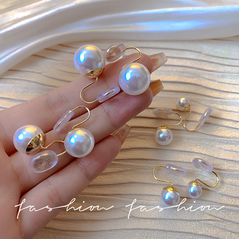 fever's same InS-style pearl stud earrings, women's ear piercings, mosquito repellent coil ear clips, unique earrings and earrings, exuding a sense of luxury Specification drawing