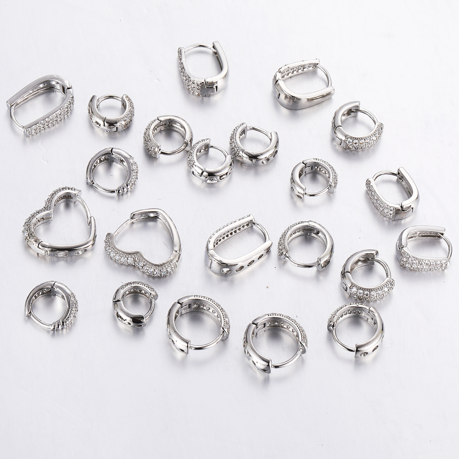 European and American cross-border jewelry, personalized, fashionable and elegant zircon copper ear buckles, slightly inlaid zircon niche high-end women's earrings Application Scenario