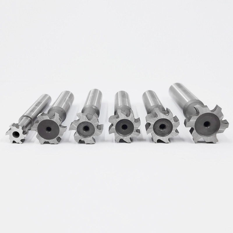 Southwest Baigang T-slot milling cutter, high-speed steel round slot trapezoidal T-slot milling cutter, hardened high-speed steel T-slot milling cutter Specification drawing