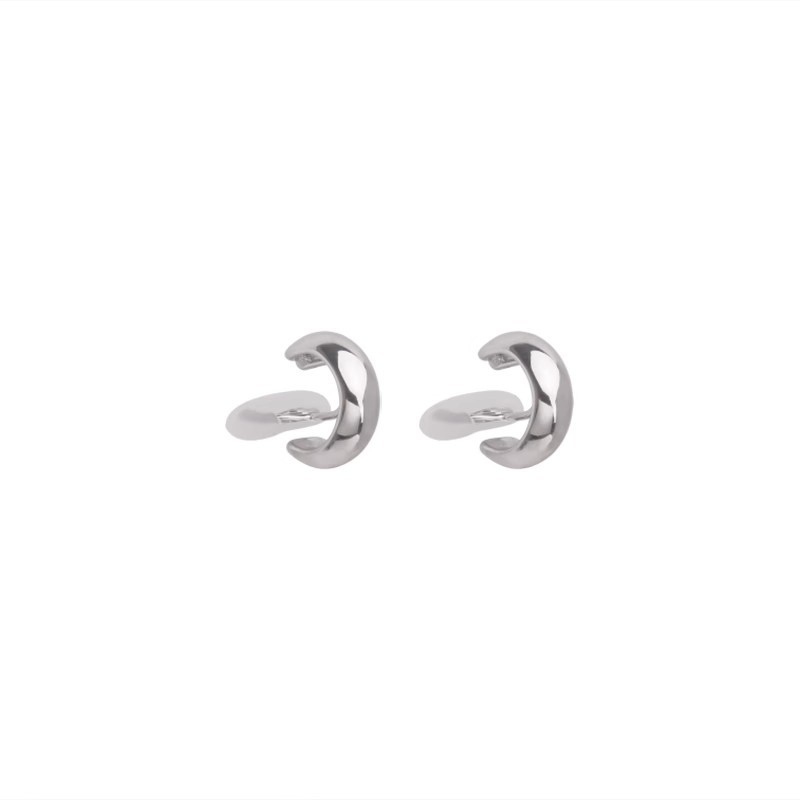 Metal mosquito repellent coil ear clips for women, no ear piercings, ear bone clips, high-end, light luxury and niche earrings, new plain ear rings and earrings Item Picture
