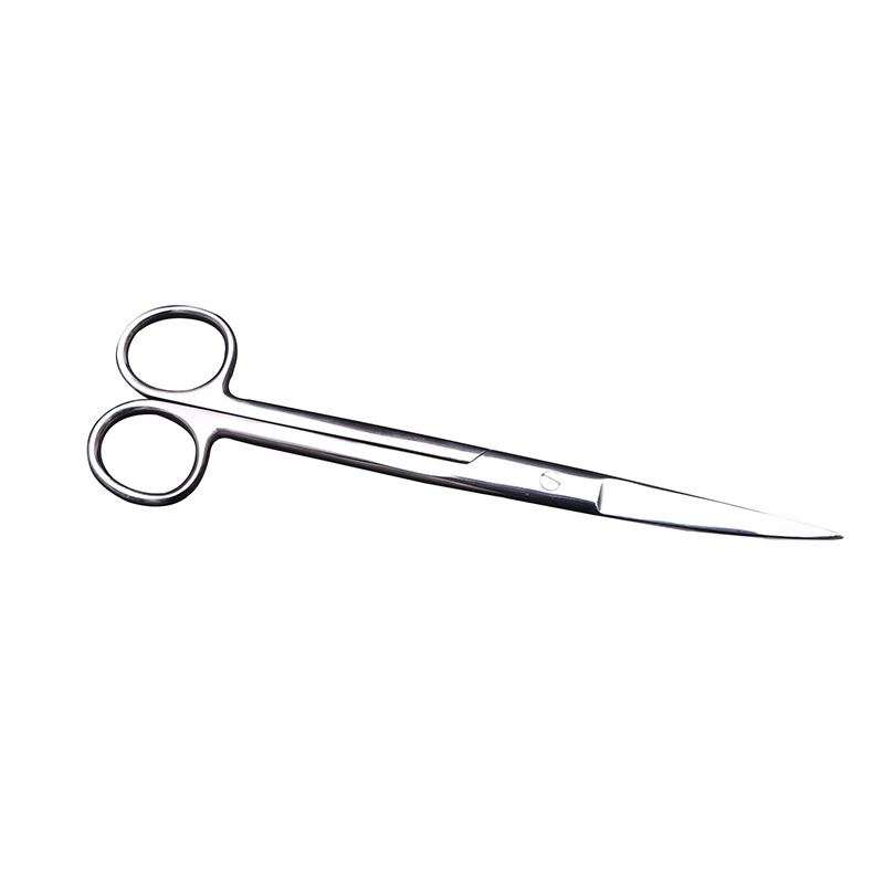 Stainless steel medical scissors, straight head and elbow, surgical scissors, 16cm, suture removal, bandage cutting, gauze scissors Item Picture